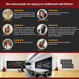 Customer reviews for Blackboard Expressions Chalkboard Wall Sticker highlighting satisfaction.