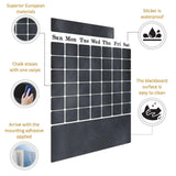 Chalkboard wall sticker featuring a weekly planner layout.