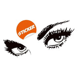 Chic vinyl wall decal with elegant eye design.