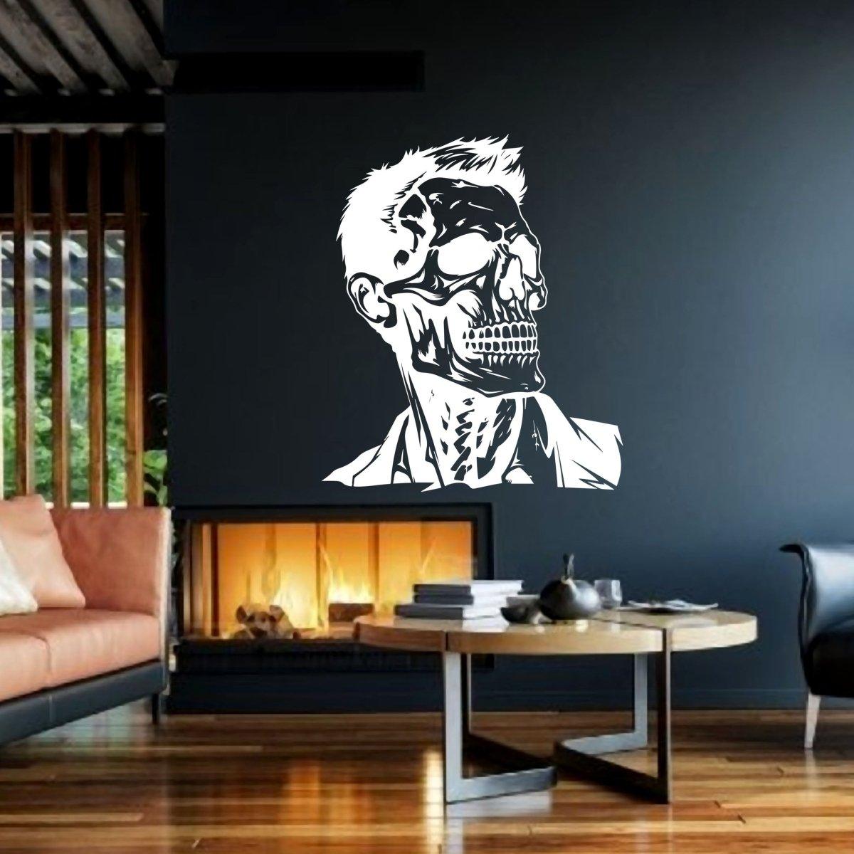 Stylized anatomical portrait vinyl wall decal shown as a standalone design.