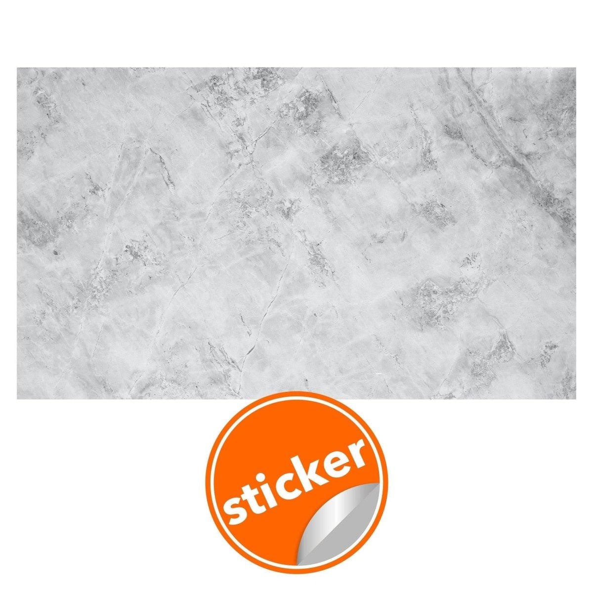 Self-adhesive stone texture wallpaper sticker in light gray for elegant home décor.