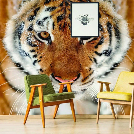 Stylish wall decal featuring a majestic tiger design, enhancing home decor with exotic elegance.