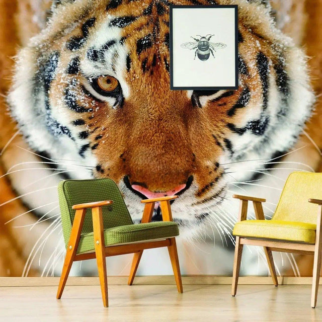 Stylish wall decal featuring a majestic tiger design, enhancing home decor with exotic elegance.