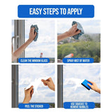 Step-by-step guide to applying Bird-Safe Window Decals.