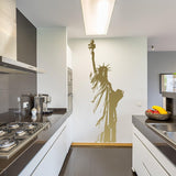 Statue of Liberty wall decal in a modern kitchen, featuring a stunning silhouette design.