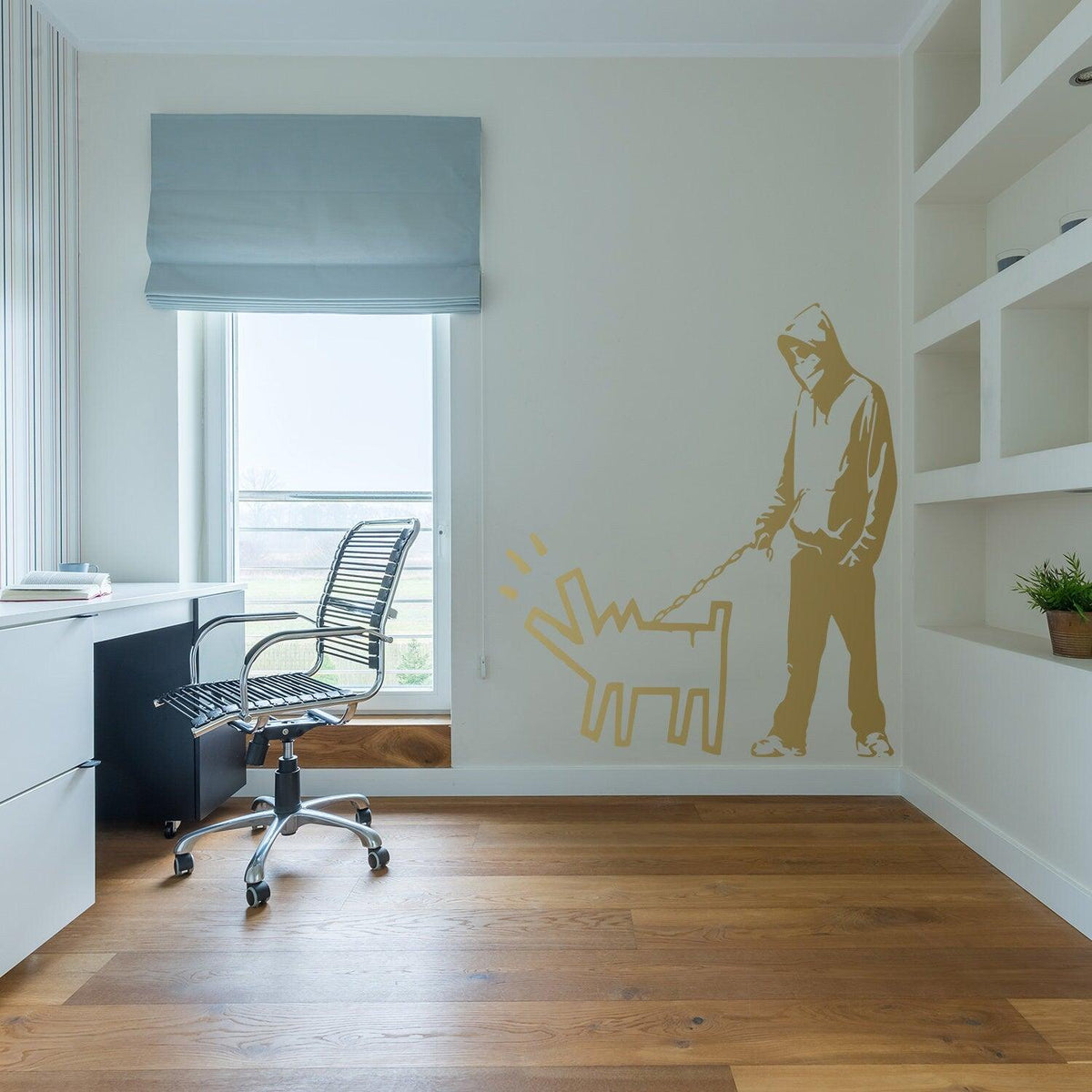 Artist Choose Your Weapon Vinyl Wall Sticker featuring a figure and dog motif