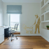 Artist Choose Your Weapon Vinyl Wall Sticker featuring a figure and dog motif
