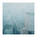 Frosted glass window vinyl sticker featuring elegant etched wave design, adding style and privacy to any glass door.