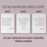Choose your custom layout for personalized motivational canvas artwork with options for text and orientation.