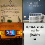 Collage of inspirational wall quotes and nursery decor featuring Bible verses and motivational sayings.