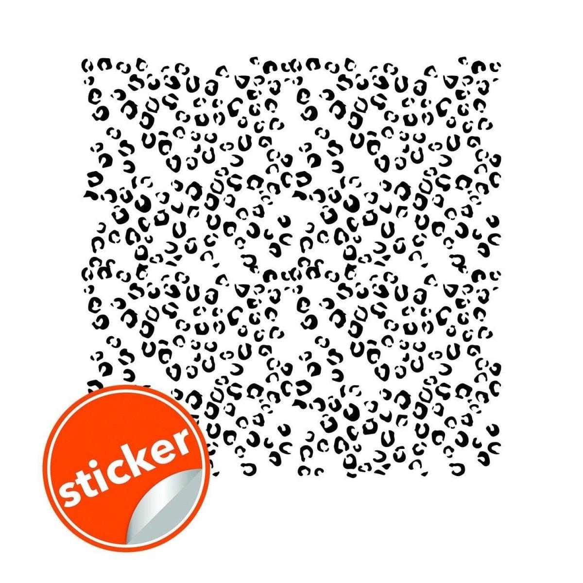 Pack of 50 leopard spot vinyl decals, stylish animal print stickers for home decor and craft projects.
